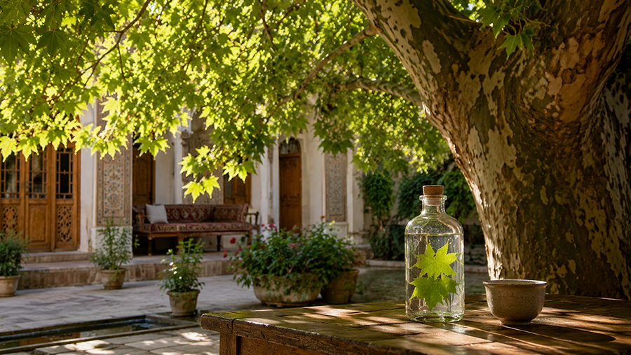 عرق برگ چنار طبیعی