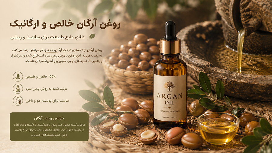 روغن آرگان خالص انگلیسی ارگانیک