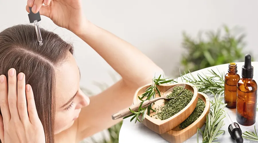 تغذیه فولیکول مو با روغن رزماری