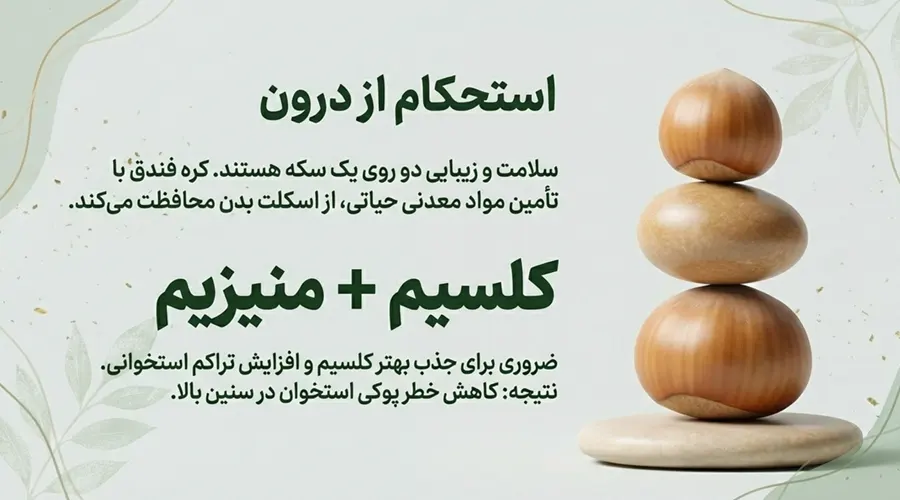 فواید کره فندق برای سلامت استخوان ها